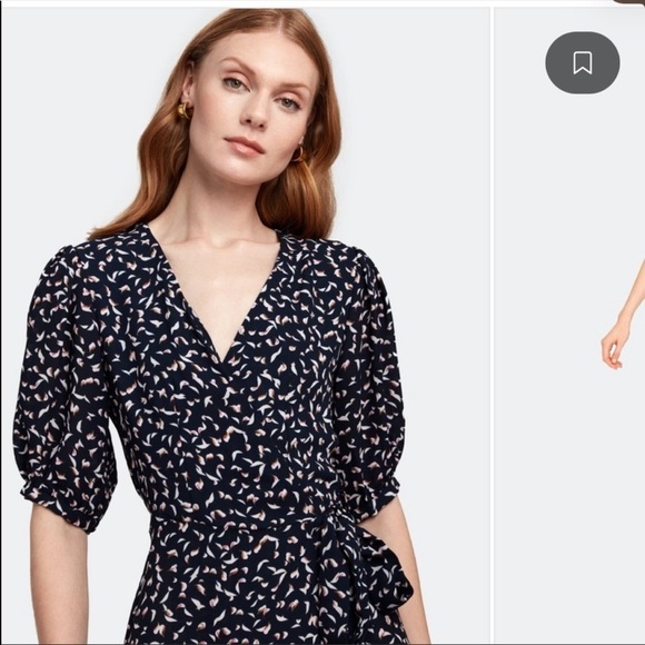 MISA Los Angeles | Andrea Wrap Dress Resort Petals Puff Sleeve NEW Size M - Picture 10 of 10